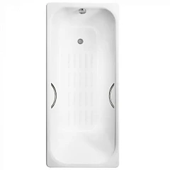 Чугунная ванна Delice Aurora 170х75 с ручками и антискользящим покрытием (комплект)