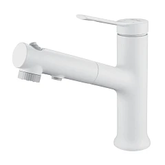 Смеситель Raffine F281C для раковины многофункциональный белый матовый