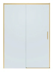 Душевая дверь в нишу Cezares Plane 130*195 профиль брашированное золото без поддона