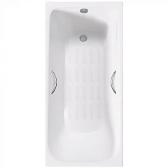 Чугунная ванна Delice Continental Plus 170х70 с ручками и антискользящим покрытием (комплект)
