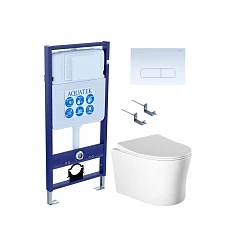 Комплект инсталляции Aquatek НИКА-013  INS-0000012 + KDI-0000013  AQ2009-00 с тонким сиденьем микролифт