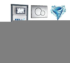 Комплект инсталляции WeltWasser с унитазом Grossman Tornado 507 RD клавиша хром глянец