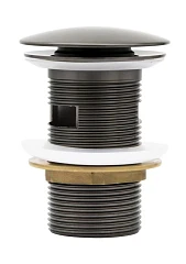 Донный клапан Cezares CZR-SAT-GM 1 1/4 Click-clack с переливом, оружейная сталь