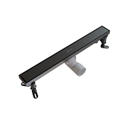 Душевой лоток Knotlor Терра/Terra 50 вороненая сталь