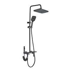 Душевая стойка Ceruttispa Нанни/Nanni с изливом и гигиеническим душем графит