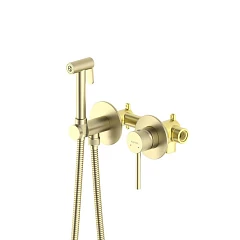 Гигиенический душ со смесителем Aquatek Европа AQ1319BG скрытый монтаж шлифованное золото