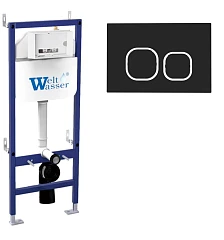 Система инсталляции WeltWasser для унитазов Bamberg 460 с черной кнопкой