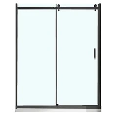 Душевая дверь Azario Берн DRO AZ-733-170-BM-CL 170х195 прозрачное стекло 6 мм, цвет профиля матовый черный без поддона