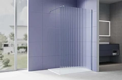 Душевая перегородка Aquatek Walk-in AQ.WI.090.2CH 90*200 с держателем L/R профиль хром, стекло рифленое без поддона