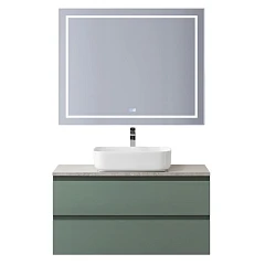 Комплект мебели BelBagno Крафт/Kraft 100 еловый матовый со столешницей Marmo Grigio Lucido