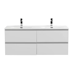 Тумба с раковиной BelBagno Крафт/Kraft 120 с четырьмя ящиками Bianco Opaco (раковина BB-8099-120-2)