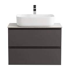 Тумба с раковиной BelBagno Крафт/Kraft 70 темно-серая матовая (столешница Bianco Opaco)