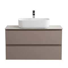Тумба с раковиной BelBagno Крафт/Kraft 80 бежевая матовая (столешница Bianco Opaco)