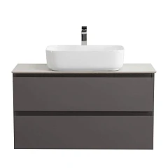 Тумба с раковиной BelBagno Крафт/Kraft 90 темно-серая матовая (столешница KEP-90-BO)
