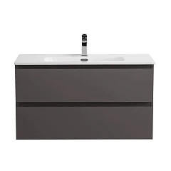 Тумба с раковиной BelBagno Крафт/Kraft 90 темно-серая матовая (раковина BB900ETL)