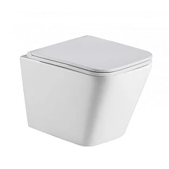 Подвесной унитаз WeltWasser Gelbach 004 MT-WT 34*49 белый матовый безободковый с крышкой-сиденьем микролифт