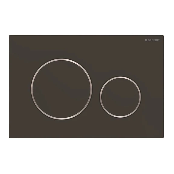 Клавиша смыва Geberit Sigma 20 черная/глянцевый хром двойная