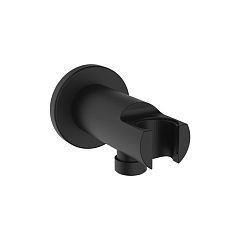 Выход для шланга Iddis Built-in Shower Accessories 003BL01i62 с держателем для лейки черный матовый Выход для шланга Iddis Built-in Shower Accessories 003BL01i62 с держателем для лейки черный матовый
