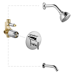 Душевой комплект Haiba HB80297-2 скрытый монтаж Душевой комплект Haiba HB80297-2 скрытый монтаж