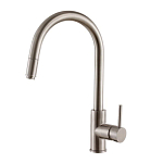 Смеситель Haiba HB70304-5 для кухни сталь матовая Смеситель Haiba HB70304-5 для кухни сталь матовая