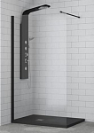 Душевая перегородка RGW Walk-in WA-010 B 70*195 профиль черный прозрачное стекло без поддона Душевая перегородка RGW Walk-in WA-010 B 70*195 профиль черный прозрачное стекло без поддона