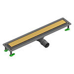 Душевой лоток Ctesi Flow Line Gold 60 боковой выпуск золото Душевой лоток Ctesi Flow Line Gold 60 боковой выпуск золото