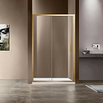 Душевая дверь в нишу Vincea Garda 135*190 L/R профиль брашированное золото без поддона Душевая дверь в нишу Vincea Garda 135*190 L/R профиль брашированное золото без поддона