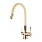 Смеситель Lemark Comfort LM3075B-Beige для кухни с функцией подключения фильтра и гибким изливом бронза/бежевый Смеситель Lemark Comfort LM3075B-Beige для кухни с функцией подключения фильтра и гибким изливом бронза/бежевый