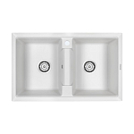 Кухонная мойка Paulmark Tandem PM238150-WH 81*50 белая Кухонная мойка Paulmark Tandem PM238150-WH 81*50 белая