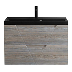 Тумба с раковиной BelBagno Vittoria 90 Pino (с черной раковиной)