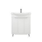 Тумба с раковиной Corozo Мирра 75 белый глянец