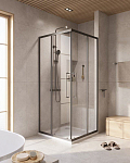 Душевой уголок Cezares Relax 304-A-2-80-C-GM 80*80*200 профиль оружейная сталь без поддона Душевой уголок Cezares Relax 304-A-2-80-C-GM 80*80*200 профиль оружейная сталь без поддона