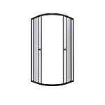 Душевая ширма Triton Альфа-Блэк 90*90*185 без поддона