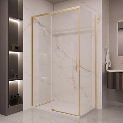 Душевой уголок Vincea Stella 110*90 профиль брашированное золото без поддона