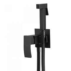Гигиенический душ со смесителем ABBER Wasserfall AF8625B скрытый монтаж черный матовый