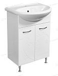 Тумба с раковиной Stella Polar Фантазия 55 белый глянец Тумба с раковиной Stella Polar Фантазия 55 белый глянец