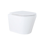 Подвесной унитаз Azario AZ-0053 Teramo 35,5*51,5 безободковый с крышкой-сиденьем микролифт Slim Подвесной унитаз Azario AZ-0053 Teramo 35,5*51,5 безободковый с крышкой-сиденьем микролифт Slim