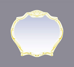 Зеркало Misty Tiffany 100 белое с сусальным золотом
