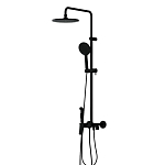 Душевая стойка Damixa Jupiter 977770300 с изливом и гигиеническим душем черная матовая