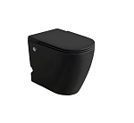 Приставной унитаз Ceruttispa Sella Pulse MB 36*58 импульсный смыв, черный матовый, безободковый с крышкой-сиденьем микролифт Slim Приставной унитаз Ceruttispa Sella Pulse MB 36*58 импульсный смыв, черный матовый, безободковый с крышкой-сиденьем микролифт Slim