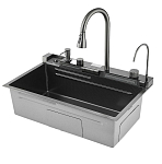 Кухонная мойка Savol S-SC001Q 75*46 многофункциональная графит Кухонная мойка Savol S-SC001Q 75*46 многофункциональная графит