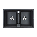 Кухонная мойка Paulmark Tandem PM238150-BLM 81*50 черный металлик Кухонная мойка Paulmark Tandem PM238150-BLM 81*50 черный металлик