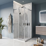 Душевой уголок BelBagno Marino 100*100*195 профиль глянцевый хром без поддона Душевой уголок BelBagno Marino 100*100*195 профиль глянцевый хром без поддона