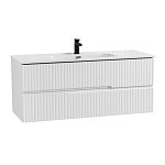 Тумба с раковиной Cezares DUET-N 120 Bianco Lucido с двумя ящиками (раковина CZR-8095-120) Тумба с раковиной Cezares DUET-N 120 Bianco Lucido с двумя ящиками (раковина CZR-8095-120)