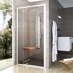 Душевая дверь в нишу Ravak Pivot PDOP2-100 100*190 профиль белый, стекло Transparent без поддона Душевая дверь в нишу Ravak Pivot PDOP2-100 100*190 профиль белый, стекло Transparent без поддона