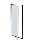Душевая дверь в нишу Aquatek AQ ARI PI 09020BL 90*200 L/R распашная, профиль черный, стекло прозрачное без поддона