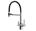 Смеситель Sancos Garda SC4009BN для кухни с функцией подключения фильтра брашированный никель/черный Смеситель Sancos Garda SC4009BN для кухни с функцией подключения фильтра брашированный никель/черный
