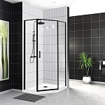 Душевой уголок BelBagno UNO-195-P-1-100-C-NERO 100*100*195 L/R без поддона Душевой уголок BelBagno UNO-195-P-1-100-C-NERO 100*100*195 L/R без поддона
