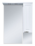 Зеркало-шкаф Misty Терра 70 R белый с подсветкой Зеркало-шкаф Misty Терра 70 R белый с подсветкой
