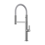 Смеситель Omoikiri Osaka BN-WH для кухни с гибким изливом сталь/белый